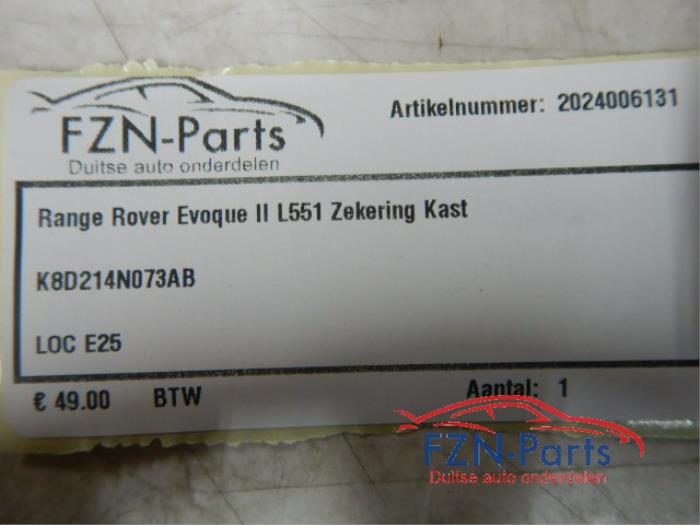 Range Rover Evoque II L551 Zekering Kast K8D214N073AB