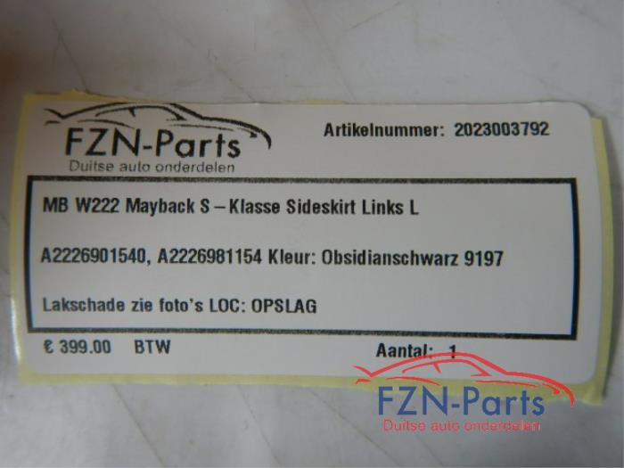 Zijskirtset links+rechts Mercedes S-Klasse (22727661)