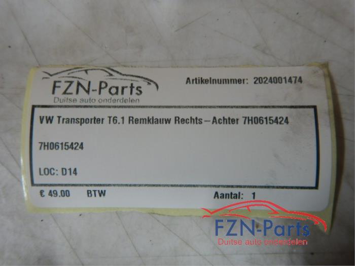 Remklauw (Tang) rechts-achter Volkswagen Transporter (22731027)