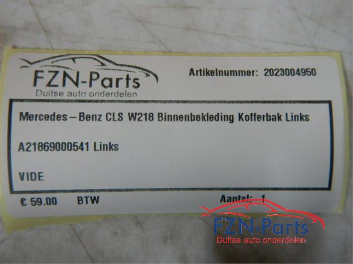 Mercedes-Benz CLS W218 Binnenbekleding Kofferbak Links
