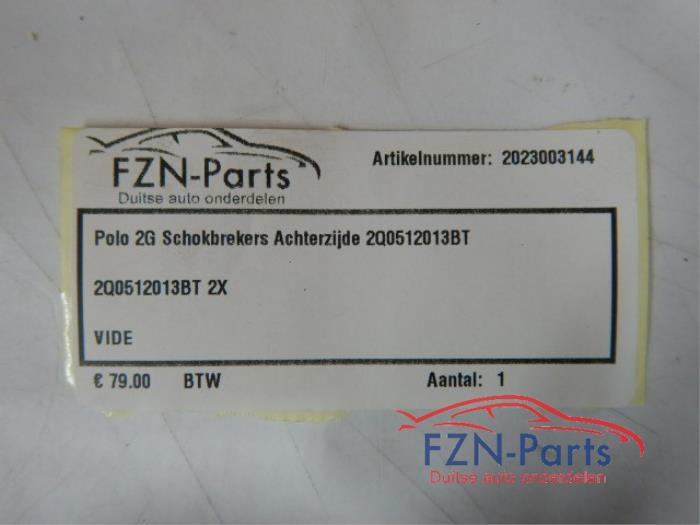 VW Polo 2G Schokbrekers Achterzijde