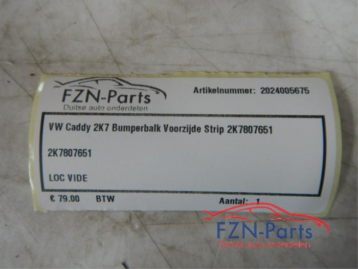 VW Caddy 2K7 Bumperbalk Voorzijde Strip