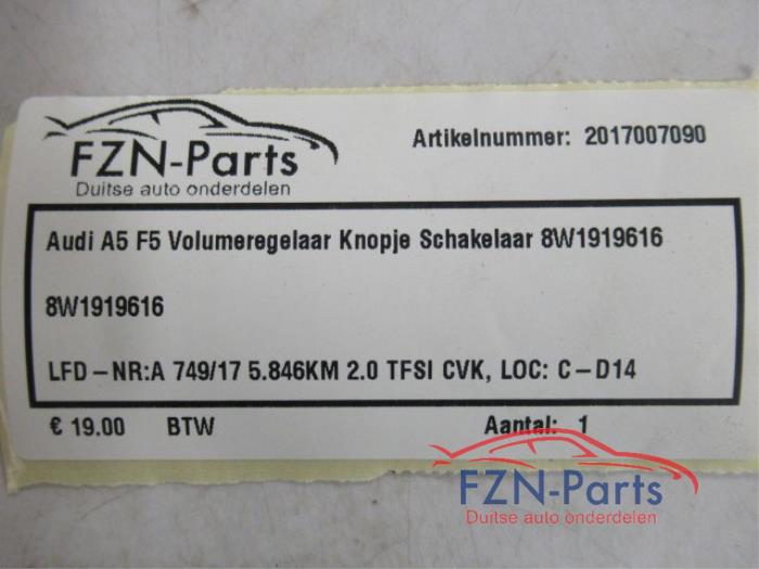Audi A5 F5 Volumeregelaar Knopje Schakelaar