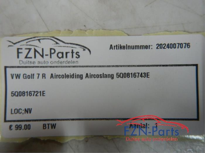 VW Golf 7 R Aircoleiding Aircoslang