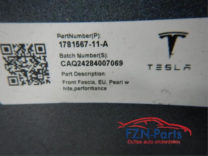 Voorbumper Tesla Model 3 (22721250)