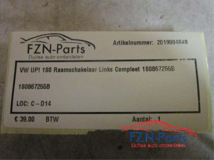 VW UP! 1S0 raamschakelaar Links Compleet