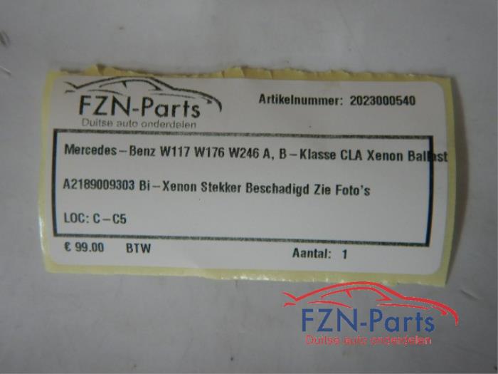 Mercedes-Benz W117 W176 W246 A, B-Klasse CLA Xenon Ballast A2189009303