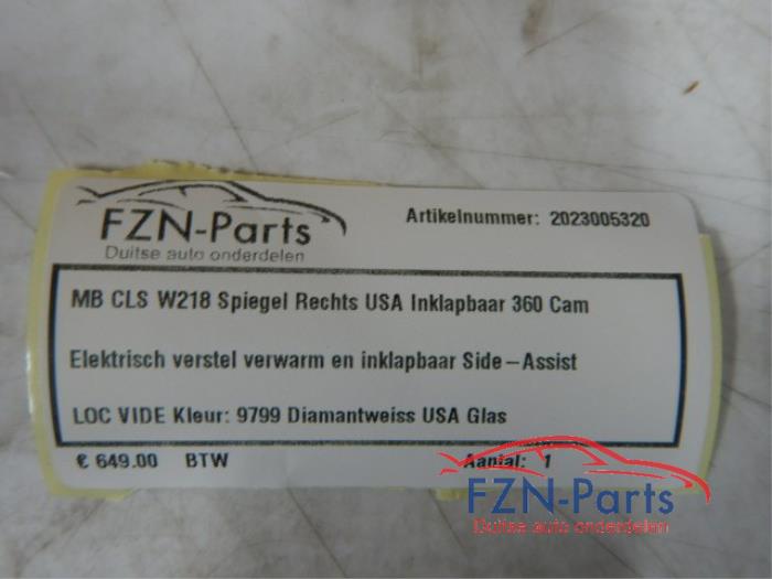 Mercedes-Benz CLS W218 Spiegel Rechts USA Inklapbaar