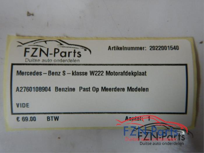 Mercedes-Benz S-Klasse W222 Motorafdekplaat