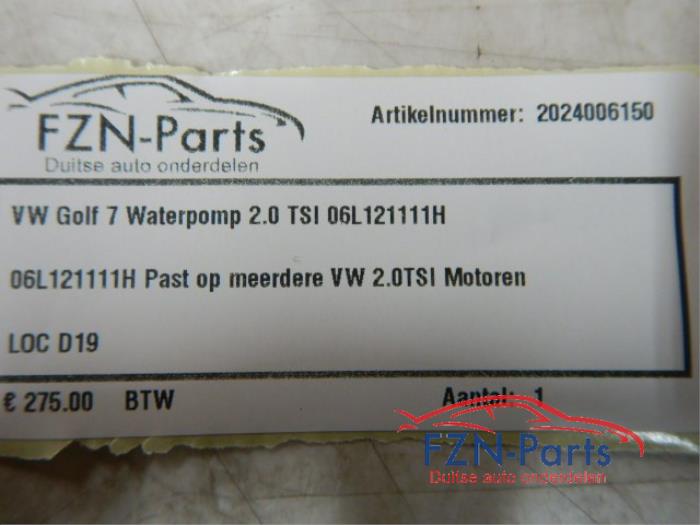 VW Golf 7 Waterpomp 2.0 TSI