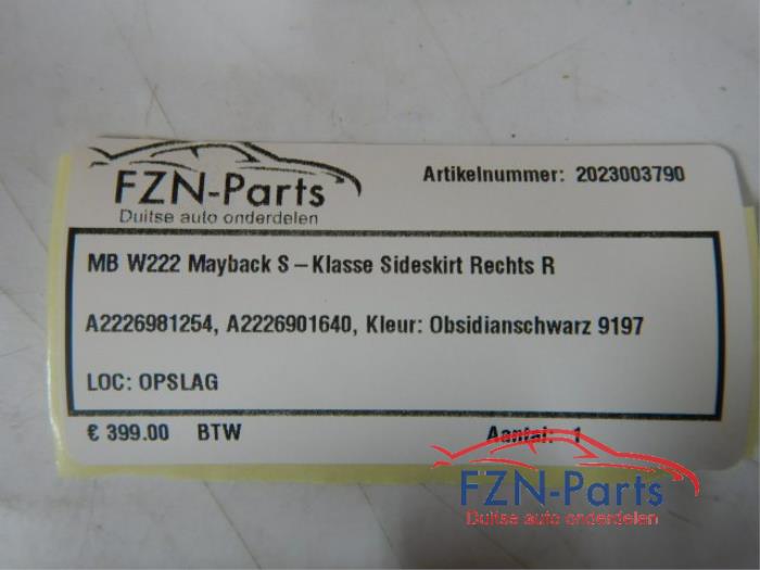 Zijskirt rechts Mercedes S-Klasse (22727836)