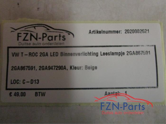 Binnenverlichting voor Volkswagen T-Roc (22740127)