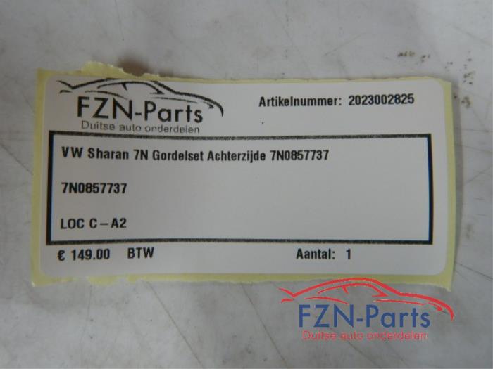 Veiligheidsgordel Set achter Volkswagen Sharan (22740348)