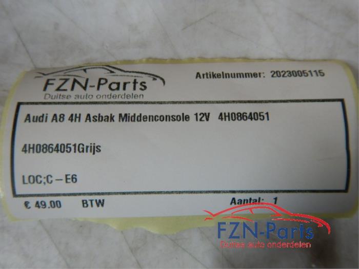 Audi A8 4H Asbak Middenconsole 12V