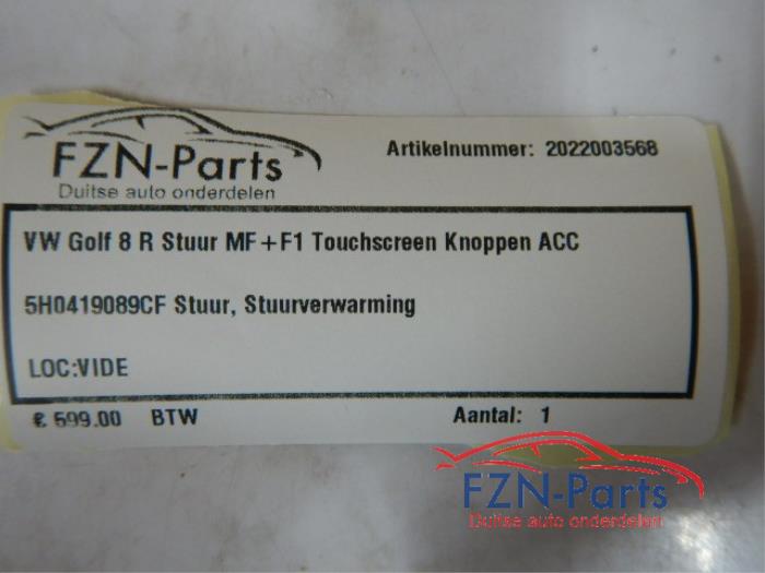 VW Golf 8 R-line Stuur MF + F1 Touchscreen Knoppen ACC