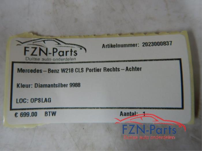 Mercedes-Benz W218 CLS Portier Rechts-Achter