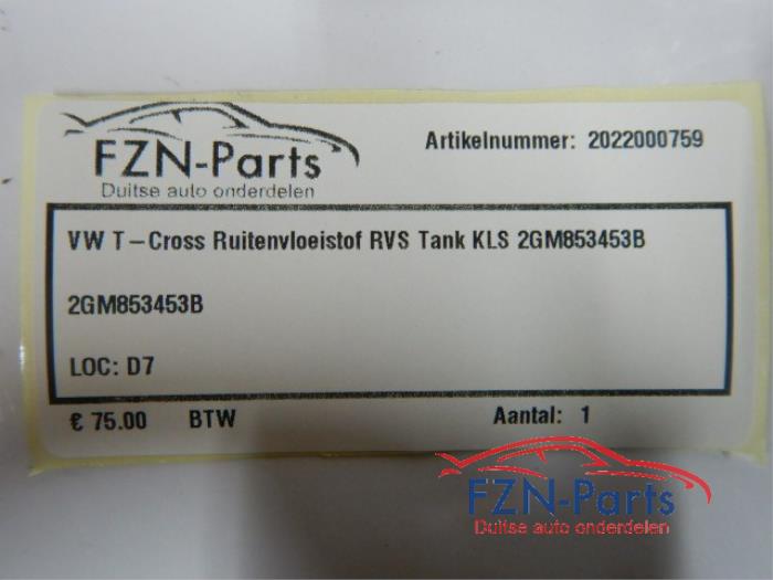 Ruitensproeiertank voor Volkswagen T-Cross (22743395)