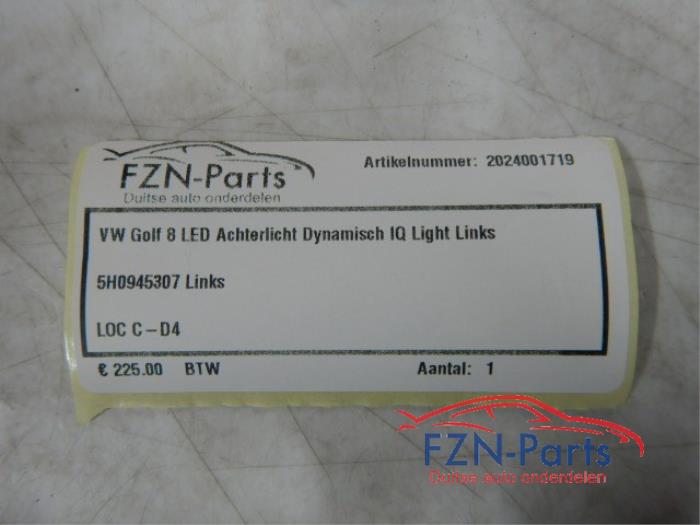 VW Golf 8 LED Achterlicht Dynamisch IQ-Light Links