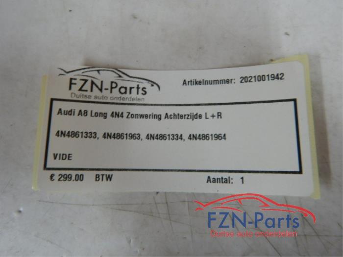 Audi A8 Long 4N4 Zonwering Achterzijde L+R