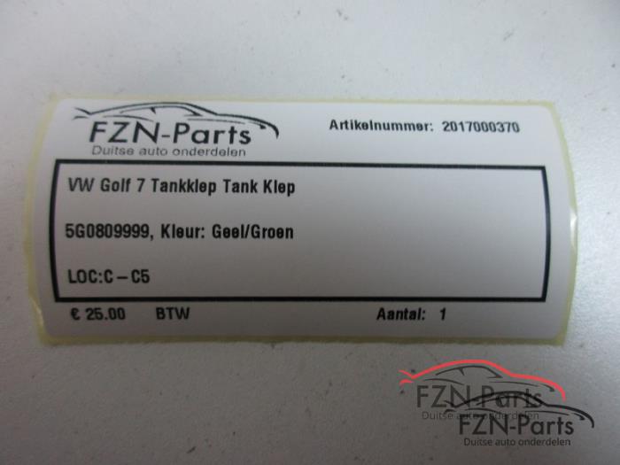 VW Golf 7 Tankklep Tank Klep