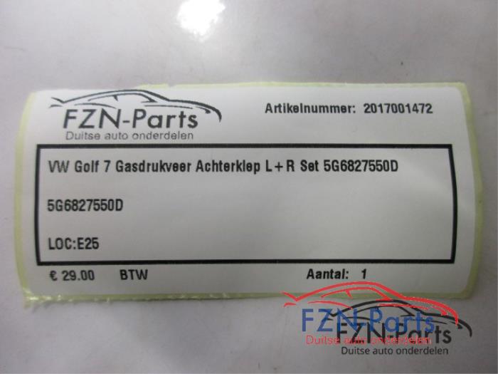 VW Golf 7 Gasveerpoot Veerpoot Achterklep Set