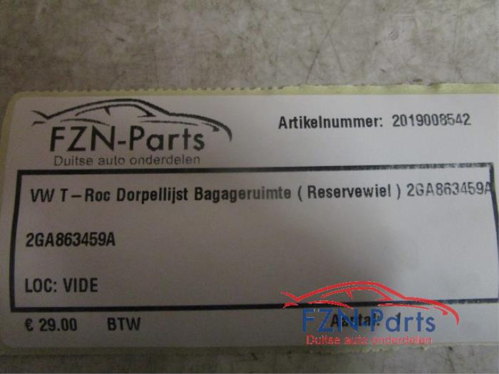 VW T-Roc Dorpellijst Bagageruimte (Reservewiel)