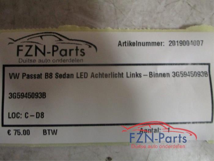 Achterlicht links Volkswagen Passat (22725081)