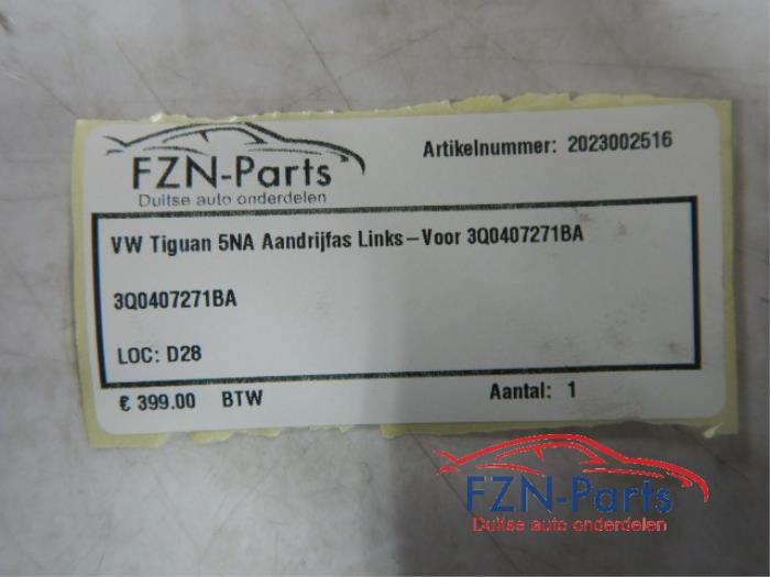VW Tiguan 5NA Aandrijfas Links-Voor