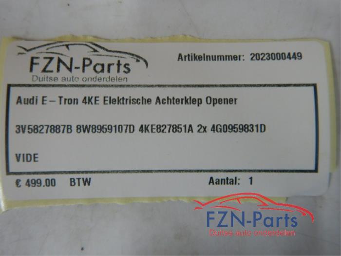 Achterklep motor Audi E-Tron (22744426)