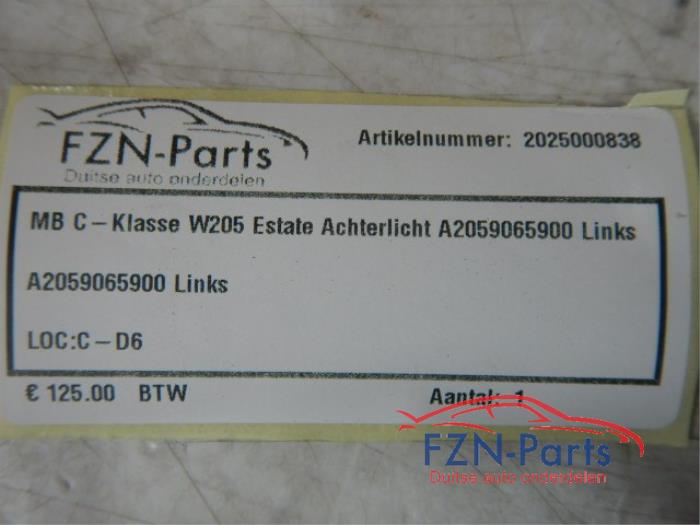 Mercedes-Benz C-Klasse W205 Estate Combi Achterlicht Links