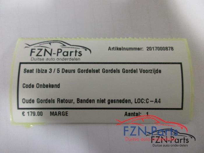 Veiligheidsgordel Set voor Seat Ibiza (22729360)