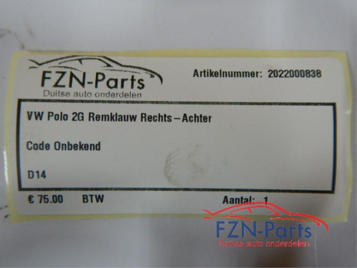 Remklauw (Tang) rechts-achter Volkswagen Polo (22731062)