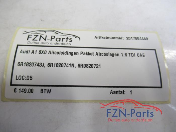 Audi A1 8X0 Aircoleidingen Pakket Aircoslangen 1.6 TDI CAE