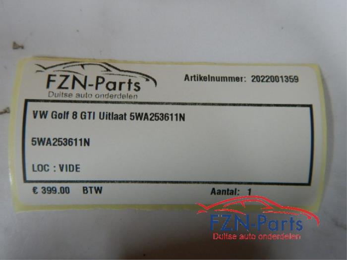 VW Golf 8 GTI Uitlaat