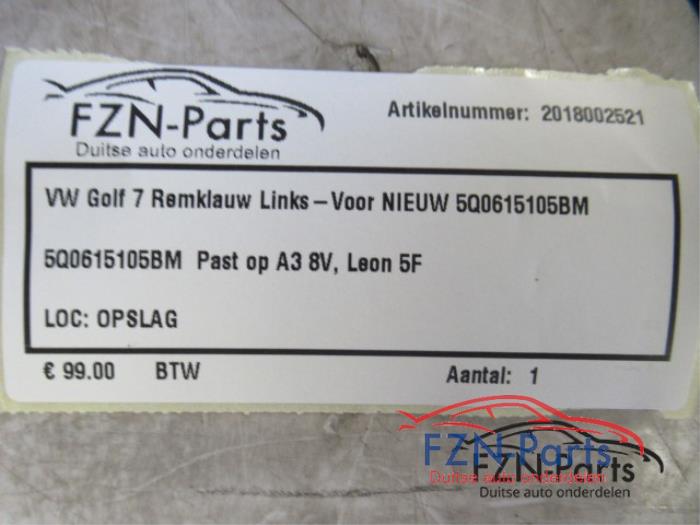 VW Golf 7 Remklauw Links-Voor