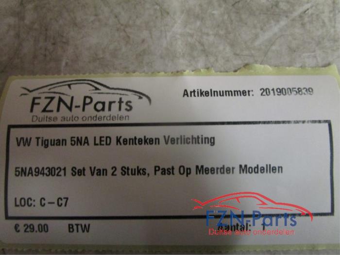 Kenteken Verlichting Volkswagen Tiguan (22744993)