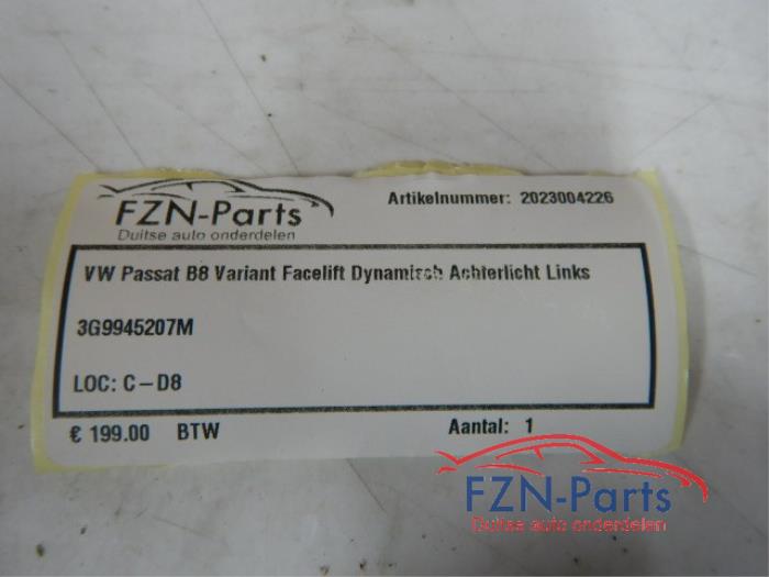 VW Passat B8 Variant Facelift Dynamisch Achterlicht Links
