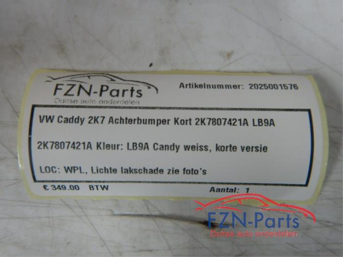 VW Caddy 2K7 Achterbumper kort