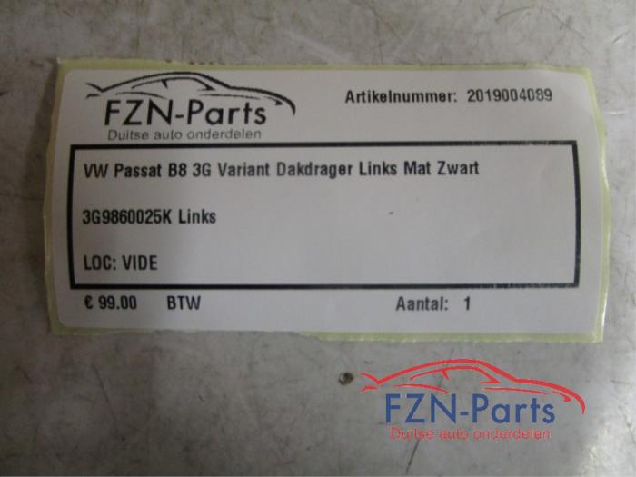 VW Passat B8 3G Variant Dakdrager Links Mat Zwart