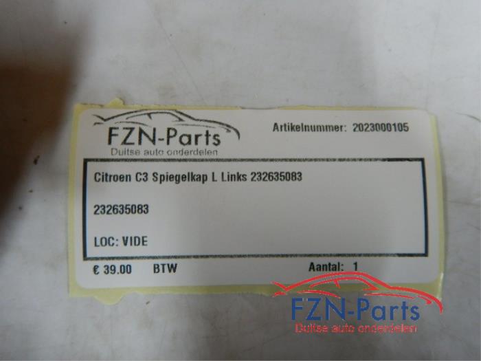 Citreon C3 Spiegelkap Spiegel Links L