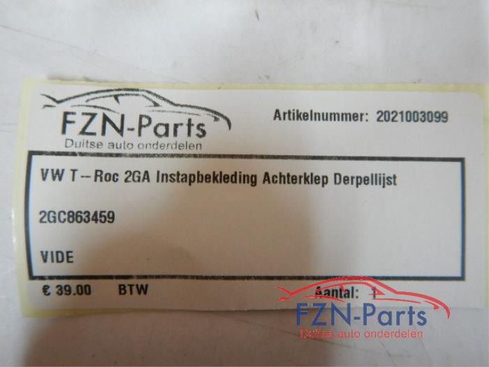 VW T-Roc 2GA Instapbekleding Achterklep Dorpellijst