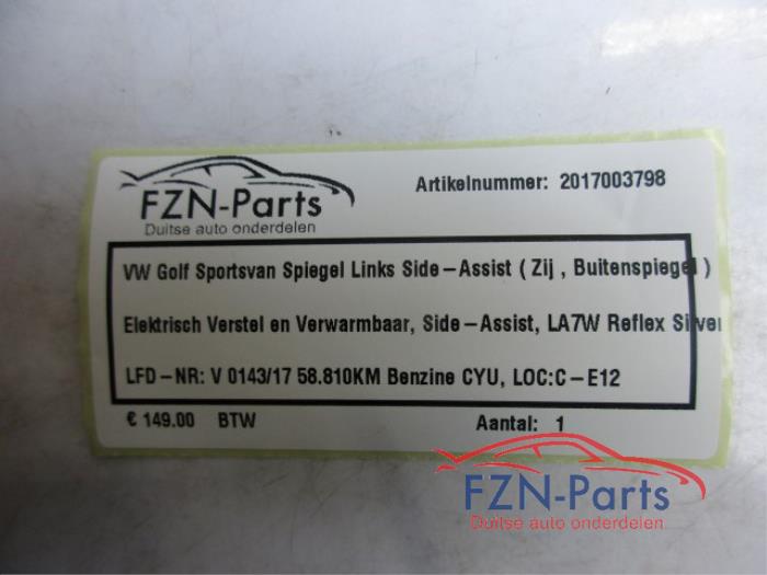 VW Golf Sportsvan Spiegel Links Side-Assist
