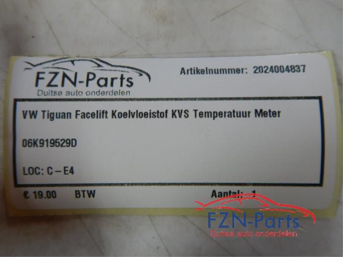 VW Tiguan 5NA Facelift Koelvloeistof KVS Temperatuur meter