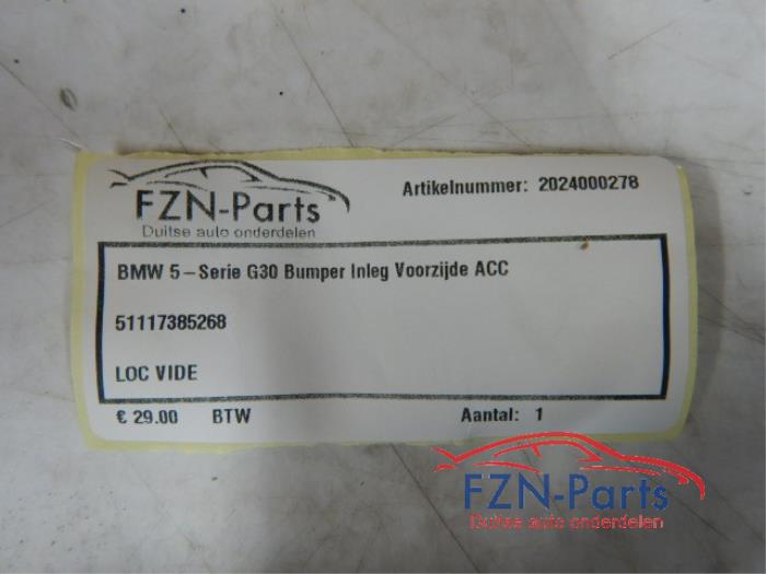 BMW 5-Serie G30 Bumper Inleg Voorzijde ACC