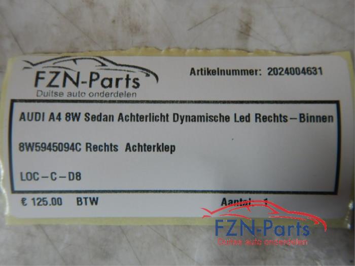 Achterlicht rechts Audi A4 (22725532)