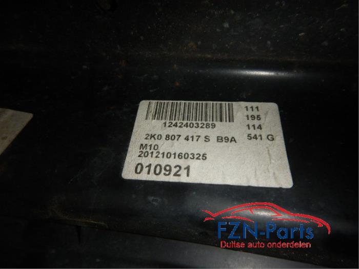 VW Caddy Achterbumper 4PDC + Bumperbalk LB9A Kleur: LB9A Candy Weiss2K0807417S2K5971541G2K0807421C