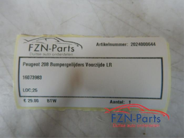 Peugeot 208 Bumpergeleiders Voorzijde LR