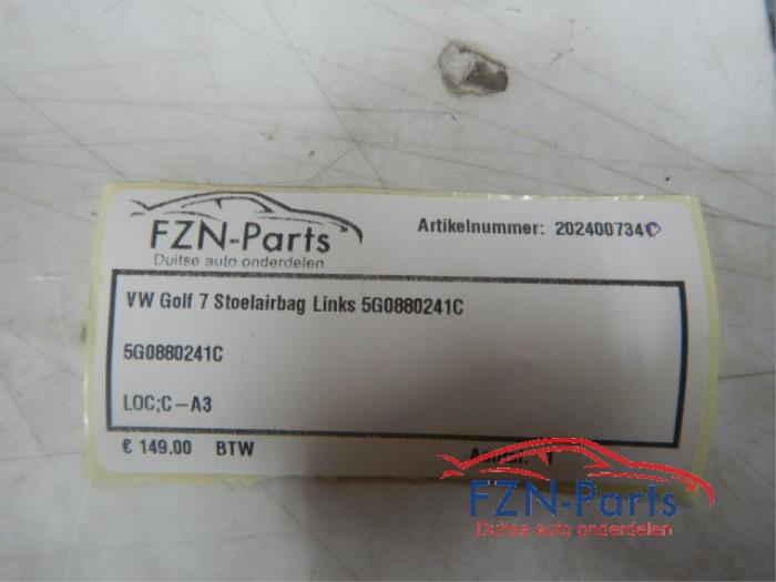 VW Golf 7 Stoelairbag Links