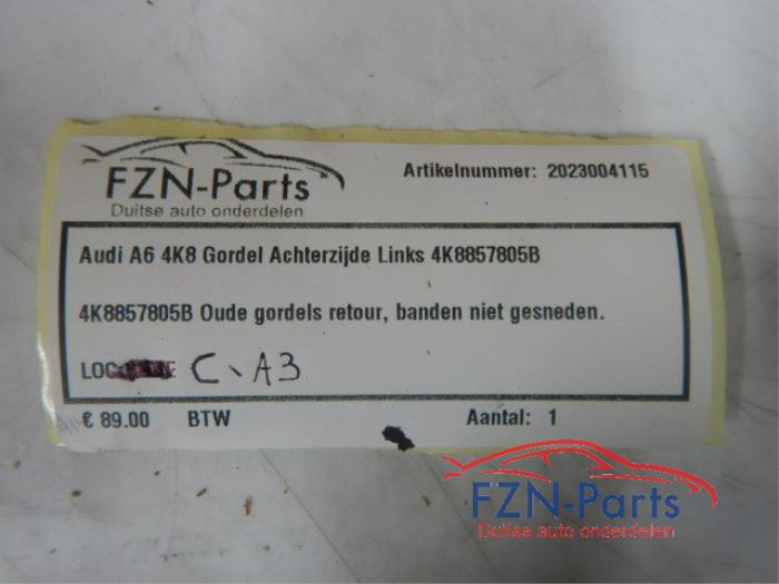Veiligheidsgordel links-achter Audi A6 (22739974)