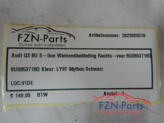 Audi Q3 8U S-Line Wielrandbekleding Rechts-voor